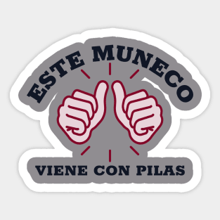 muneco con pilas Sticker